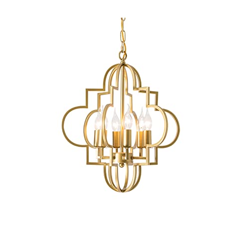 Lustre américain rétro en métal suspension ronde haut de gamme pour séjour