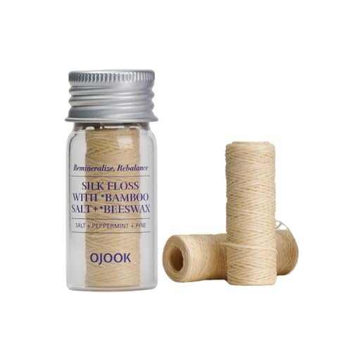 Bamboo Salt Silk Floss Bundle - with Beeswax - 2 Spool 64yd Refill 1 Spool 33yd Floss Pine