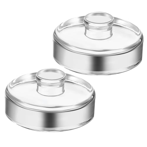 OFFSCH Pesas para Frascos De Fermentación Boca Ancha 2 Piezas Vidrio Resistente Superficie Lisa para Cocina Fermentación De Alimentos Tarros con Diseño Ergonómico Uso Prolongado