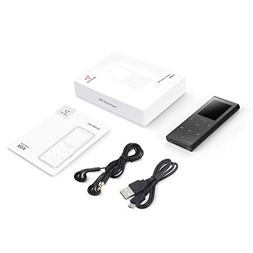 Victure MP3 Player 16GB Bluetooth Digital Music Player with FM Radio Voice Recorder Speaker HiFi Lossless Sound Quality Pedometer Wired Earphone Support up to 128GB