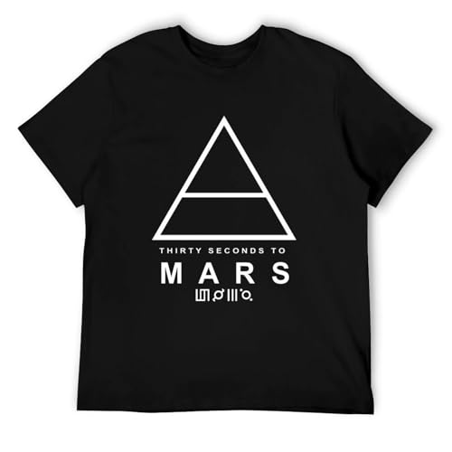 dddddtttDDD Epsion B&LAN Women's Camiseta 30 Seconds to Mars Logo Tshirt Black Black