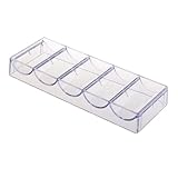 Gogogmee Aufbewahrungsbox aus Acryl Transparent Robuster Spielchips Behälter ohne Deckel Kompakte Chips Box für und Spielchips Praktischer Chips Organizer für Zuhause und Partys