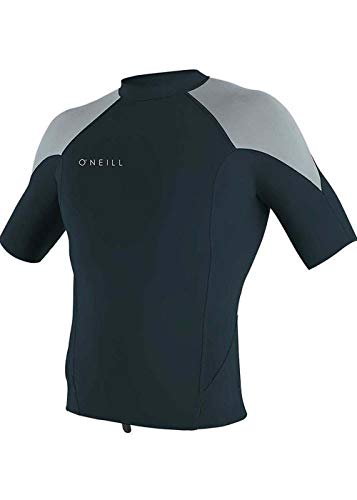 O'Neill Mens Reactor II 1mm Neoprene Wetsuit Short Sleeve Top - Slate Cool Grey - UV Sun Protection and SPF Properties