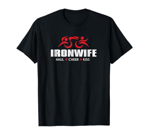 Iron Tri Sherpa Wife Triathlon - Haul Cheer Triathlete T-Shirt