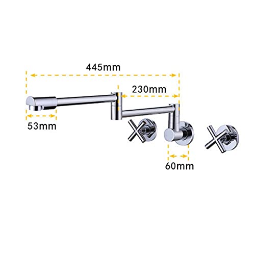 Robinet de cuisine à remplissage de casserole mural rétractable pour simplifier vos recettes