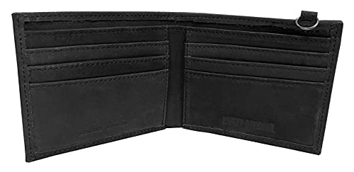 Harley-Davidson Men's B&S Bi-Fold Leather Wallet w/RFID Protection - Black2