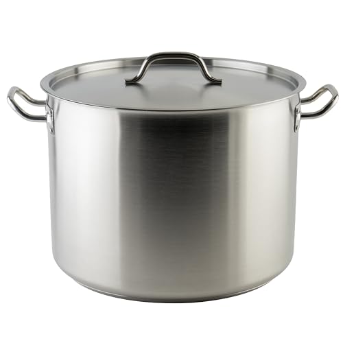 Winware SST-40 Stainless Steel 40 Quart Stock Pot with Cover