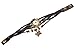 Fantastic Set of 2 Vintagte Style Ladies Women Wrist Watches With Plaited Braided Leather Straps Bands Bracelets In Black, Retro Beads And Bronze Leaf Butterfly Shaped Charms Pendants By VAGA®