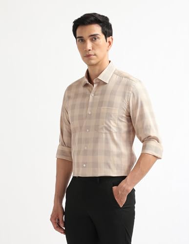 Image of Arrow Beige Formal Shirt ARAEOSH3158