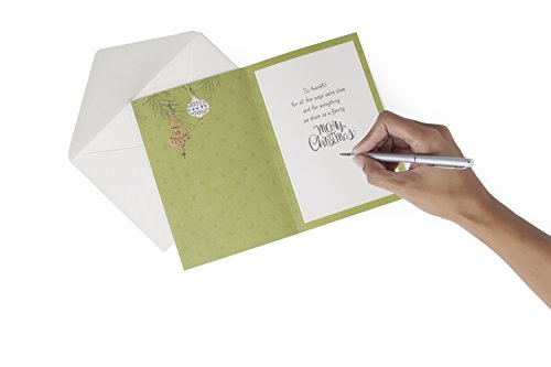 Hallmark Christmas Card For Relative (Gold Ornaments), (0399Xxh4614) #TOP4