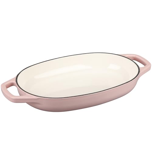 EDGING CASTING Enameled Cast Iron Oval Dutch Oven Pot with Lid, Dutch Oven for Sourdough Bread Baking, Bread Oven, Bread Dutch Oven, Oval Bread Pan, 5qt, Pink by EDGING CASTING - Image 4