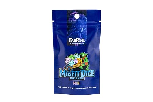 Mini polyhedral dice haut de gamme : pack de collection de 2 sets Fanroll
