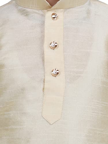 Image of SG YUVRAJ Boy's Raw Silk Kurta Dhoti Set