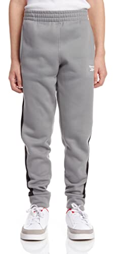 Reebok Boys' Active Joggers - 2 Pack Fleece Athletic Sweatpants (Size: 8-20), Size 8, Black/Light Grey #TOP1