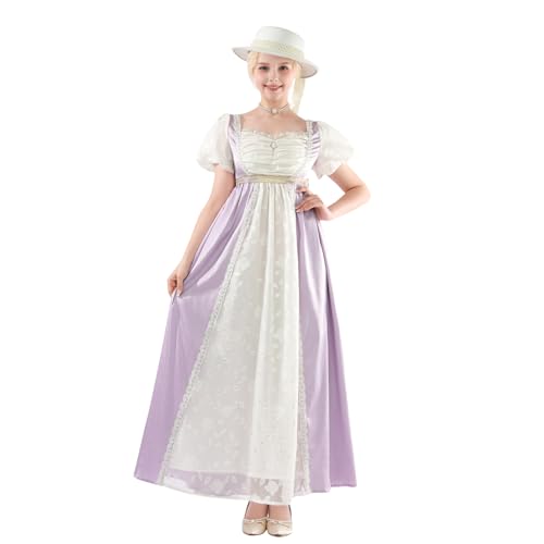 fitted lace wedding dress LSYYSKB Regency Dresses for Women Renaissance Empire Waist Dress Victorian  Ball Gown Ruffled Puff Sleeve Purple Medieval Long Dress,Size M : Clothing,  Shoes & Jewelry