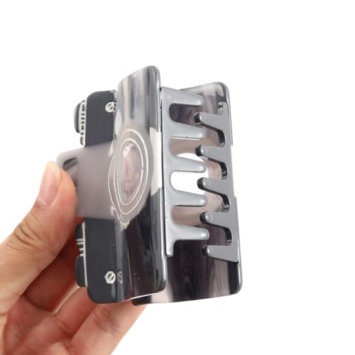 Antique Camera Acetate Hair Claw Clip Personalized Novelty Hair Claw for Women,Black and White 1 Piece