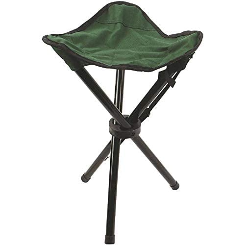 Image of Portable Foldable Tripod Camping Stool - Lightweight 3-Leg Travel Chair with Steel Frame & Carry Strap, Compact Outdoor Folding Seat for Camping, Fishing, Hiking
