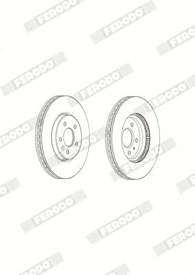 FERODO 2x Discofreno DDF2191C-1