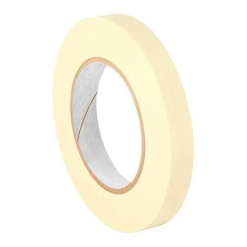 Image of 3M General Use 201+ Masking Tape [Pack of 48 Pcs.] - 0.75 in. (W) x 360 ft. (L) Crepe Masking Tape Roll with Solvent Free Rubber Adhesive