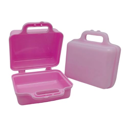 10 Maleta Maletinha Plástica Lembrancinha Infantil Festa (ROSA BB)