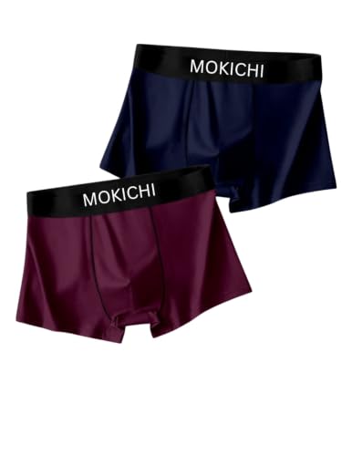 Image of Men's Ice Silk Boxer Briefs Pack of 2 | Ultra Soft Breathable Stretch Trunks | Moisture-Wicking Quick Dry Innerwear