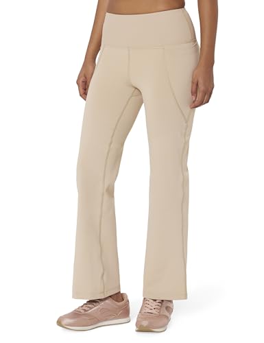 Image of BlissClub Ultimate Flare Pants for Women Upto 5'4 ft | Ribbed Waistband, 4 Pockets | High Waist Trousers and Formal Pants for Office wear