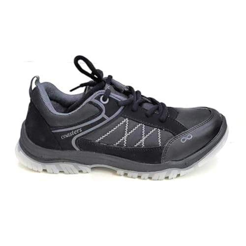 Image of ADD GEAR CTR - TREK1 Trekking Shoes for Women and Kids - Anti-Skid Hiking Shoes Anti Slip Mountain Boots in Action (Black)