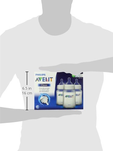 Philips AVENT BPA Free Classic Polypropylene Bottle, Opaque, 9 Ounce, 3 Pack (Discontinued by Manufacturer)