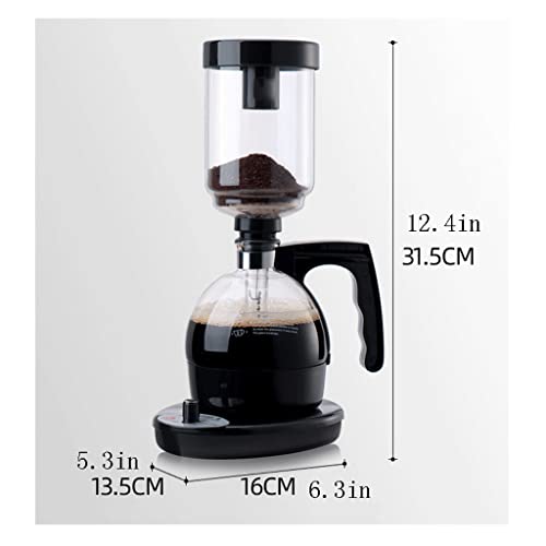 LXX Siphon-Vakuum-Kaffeemaschine Glas elektrischer Siphon-Knopf-Knopf-Betrieb Warmhaltefunktion 500 W 360 ml Manueller… – Bild 3