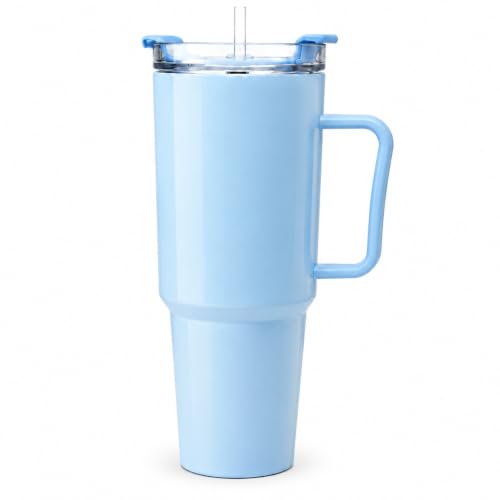 Image of MARKWELL 1800ml Large Capacity Plastic Tumbler with Handle & Straw, BPA-Free Reusable Water Sipper Cup with Flip Lid, Spill-Resistant Travel Mug for Gym, Office, College & Daily Use, Multicolour