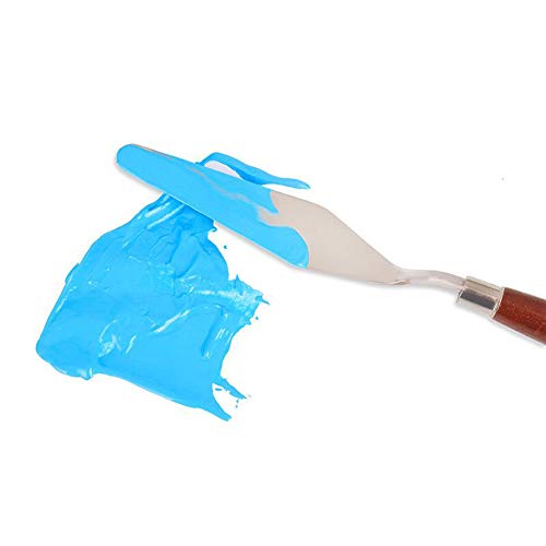 5 Pieces Painting Knives, Stainless Steel Palette Knife Set with Acrylic Wooden Handle, Painting Scraper Spatula Knife Tools Accessories for Oil Paint Canvas - Thumbnail 4