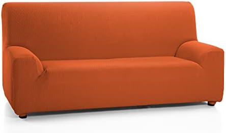Martina Home Sofa Cover Elastic,, fabric , Orange , 2 Places of 120 to 190 cm wide