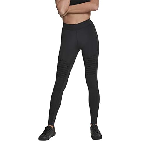 Urban Classics Women's Black Tech Biker Leggings Cover