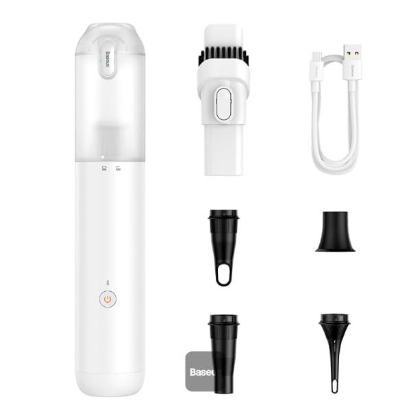 Aspirator de Mana Baseus A3 Lite, putere aspirare 12000pa, suporta incarcare QC3.0, filtru HEPA, acumulator 6000mAh, cablu inclu