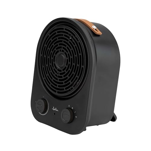 JATA JCTV1240 - Calefactor Bajo Consumo. Termoventilador Baño 2000 W. 2 Potencias. Ventilador. Termostato Regulable. Antivuelco. Asa de Transporte. Compacto: 21 x 15,9 x 27,2 cm