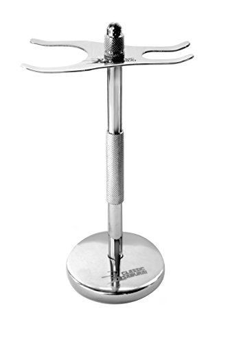 Classic Samurai Safety Razor And Shaving Brush Stand With Heavyweight Felt Lined Base From Super Safety Razors #TOP5