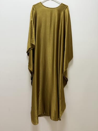 Image of RanRui Caftans for Women Solid Color Chiffon Plus Size Kaftan Dresses Beach Cover Up V Neck Batwing Sleeve Caftans Loungewear