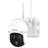 Security Camera Outdoor Wireless WiFi, Zumimall Pan Tilt Camera with 15000mAh Battery Powered for Home Surveillance, Motion Alert, 1080P Night Vision, 2-Way Audio, Waterproof, Encrypted Cloud/SD Slot