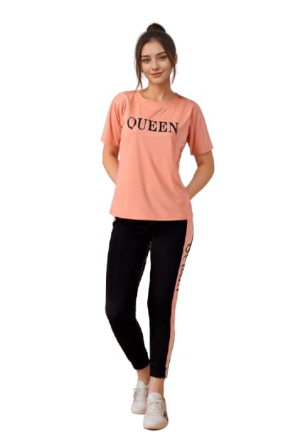 HRX Women's Front Taped Tracksuit Co-Ord Set, Stylish Activewear, Comfortable Sportswear Lounge Set | Soft Cotton Blend, Casual Activewear for Gym, Running, Travel & Loungewear in neutral