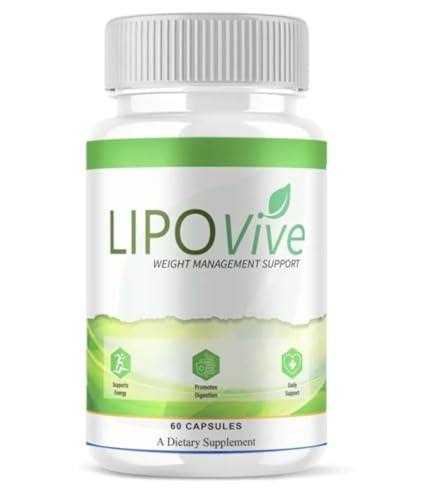Lipovive - Weight Management Capsules - Natural Ingredients - 60 Capsules - Vegan/New & Sealed