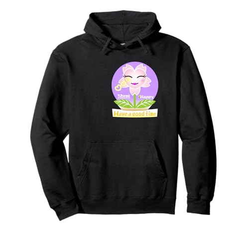Ren-World 35 LALA: Heart Cherry Blossom, Cherry Blossom Fairy, Bee-HAPPY, Let's Be Happy, KAWAII Pullover Hoodie