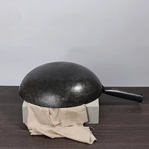 Wok de hierro forjado a mano 30 cm con tapa miniatura 7