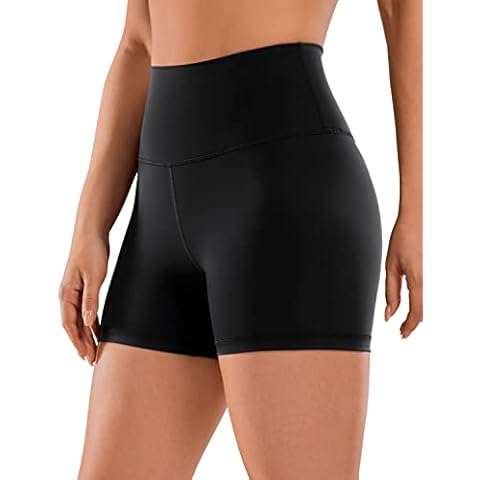 CRZ YOGA Women's 4'' High Waisted Gym Shorts Cover