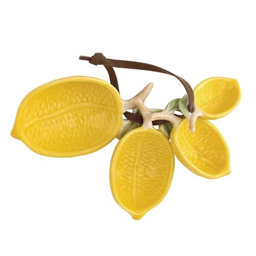 47th & Main Measuring Spoons - Ceramic Lemon Shaped Teaspoons Kitchen Essentials Gift Set, 4-Piece, Yellow by 47th & Main - Image 2
