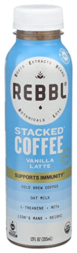 REBBL Organic Vanilla Latte Stacked Coffee, 12 FZ