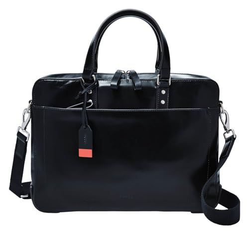 Maletín de cuero Fossil Defender para hombre en azul marino