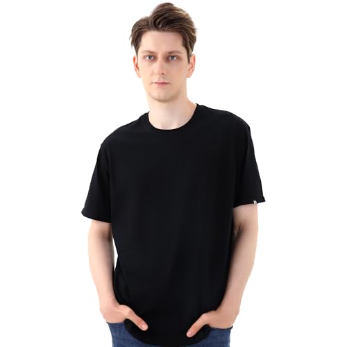 MagnaMan Men's 3-Pack Short Sleeve Crew Neck T-Shirts Solid Color Casual Tee Shirts - Ideal for Gym, Work & Daily Life3