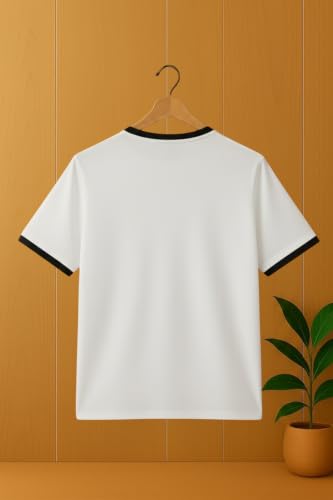 Image of YAZOLE Men's Round Neck Solid T Shirt | Regular Fit Lycra Blend Half Sleeve Tee | Casual Gym Running Walking Sports Office Travel | Stretch Fabric | Comfortable for Everyday use | (S to XXL)