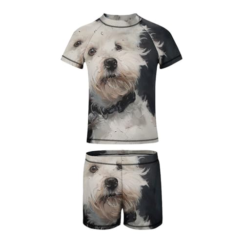 West Highland TerrierChildren's Casual Swimsuit Set - Simple and Versatile9-11Y（140cm）4