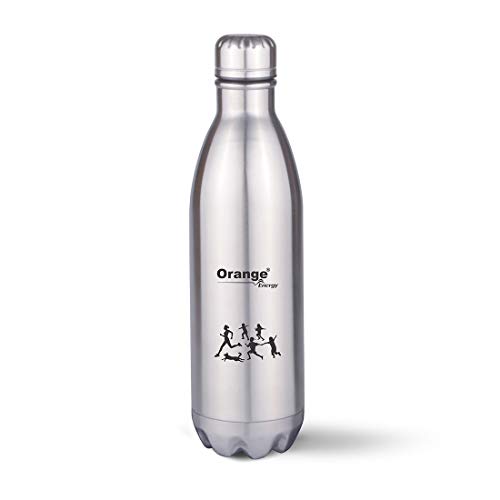 Image of Orange HOT and Cold Acqua Stainless Steel /THERMOSTEEL Bottle for Kids and Offices
